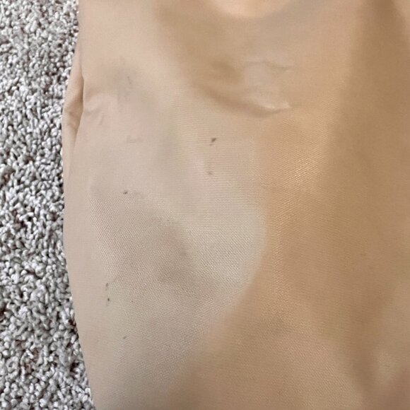 Longchamp Medium Le Pilage Tote Bag Khaki Tan Nylon, Brown Leather Medium Straps - Picture 3 of 6